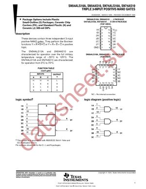 SN74ALS10AD datasheet  